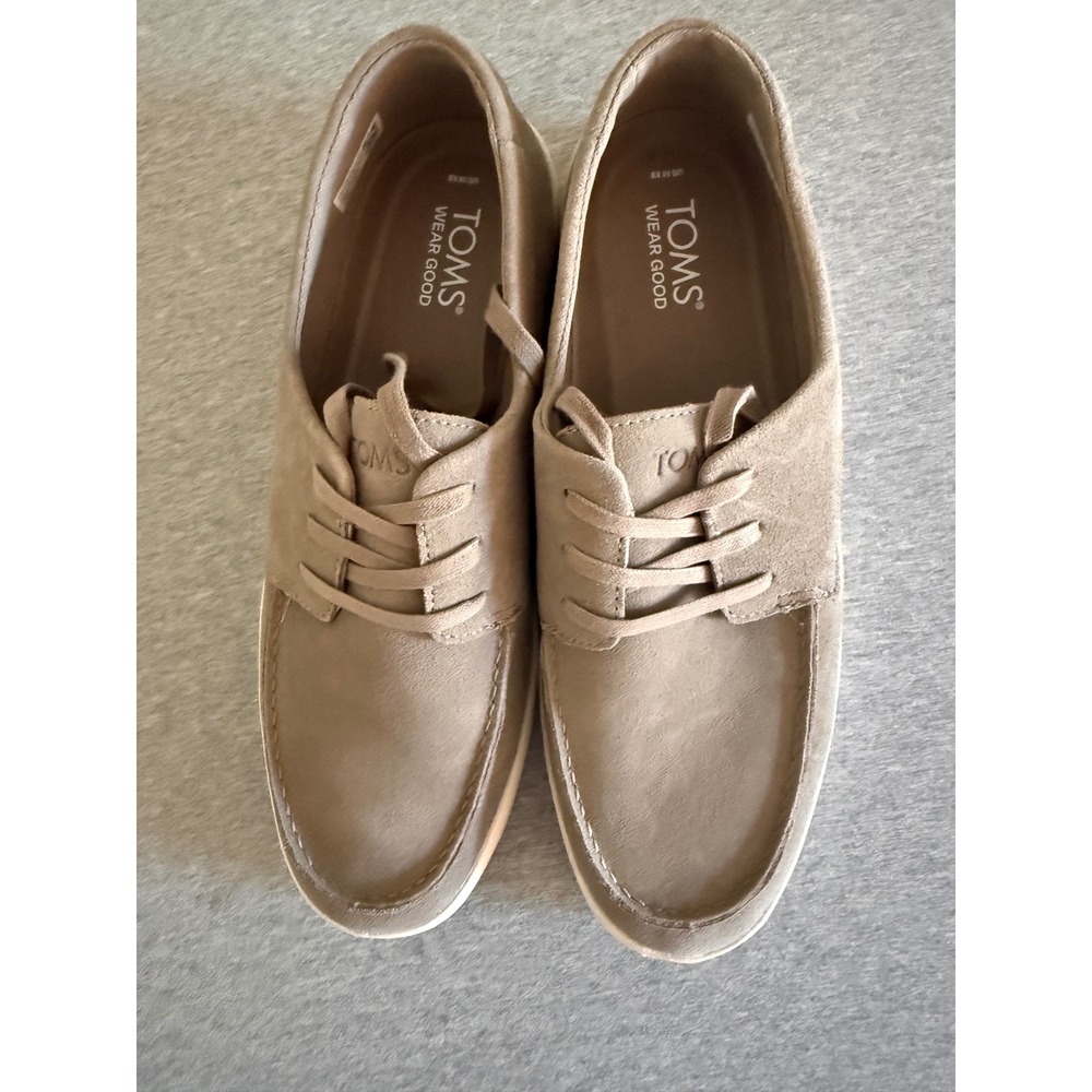 TOMS Mens Trvl Lite Tan Suede Boat Shoe Sneaker Size 13 Casual Minimalis‎